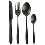 Home Deco Factory Cubertería 16 Piezas Negra Colección Lounge Acero Inoxidable