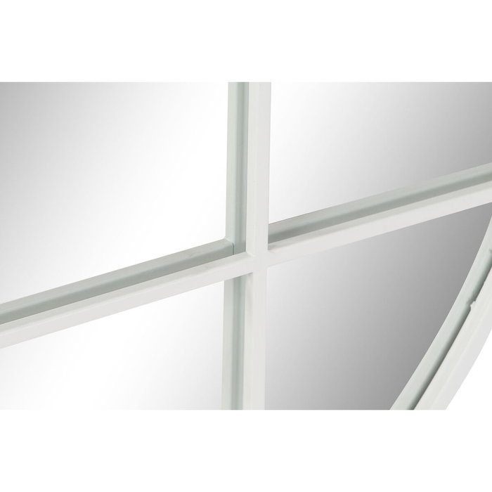 DKD Home Decor Espejo de Hierro Diseño Ventana Blanco 80x80 cm