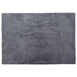 Home Deco Factory Alfombra Gris 120x170 cm Suave de Pelo de Poliéster para Sala de Estar
