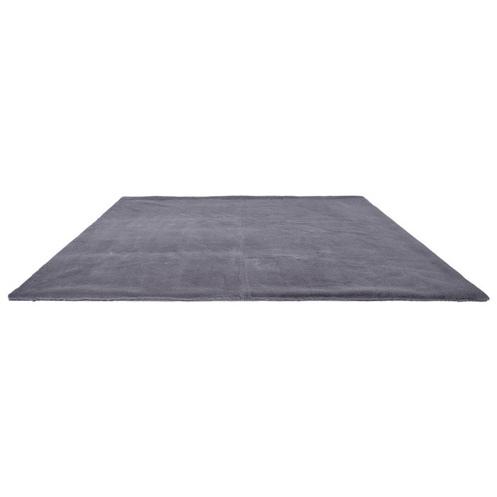Home Deco Factory Alfombra Gris 120x170 cm Suave de Pelo de Poliéster para Sala de Estar