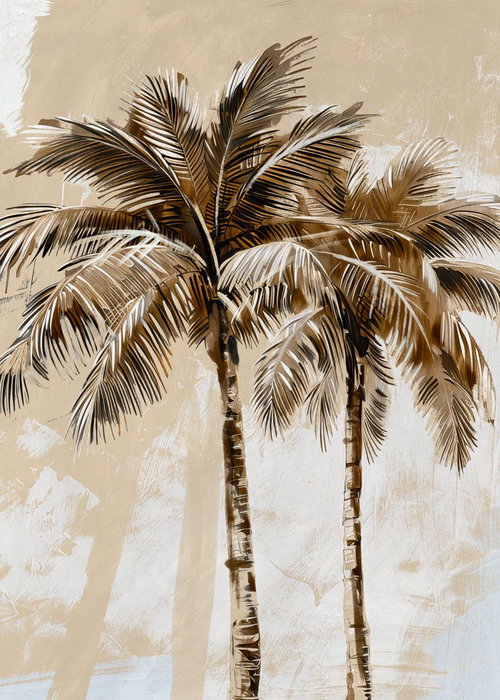 DKD Home Decor Cuadro de Palmera en Lienzo y PS (Pack de 2) DKD Home Decor Cuadro de Palmera en Lienzo y PS (Pack de 2)