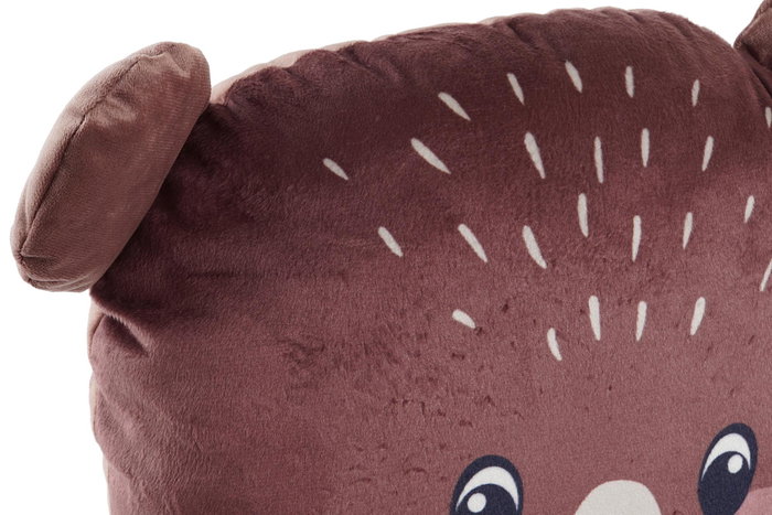 DKD Home Decor Cojin Kids Animales del Bosque Naranja Marron Poliester 12 x 28 x 39 cm (6 Unidades)