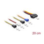 DeLOCK 80656 Cable de alimentación SATA de 15 pines a 4 x 2 pines para ventilador, 20 cm