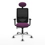 PIQUERAS Y CRESPO Silla de oficina Zulema con mecanismo Sincro/Traslack, Morado y Negro