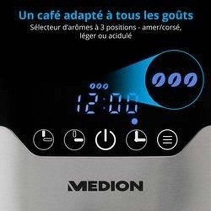 Medion MD 18458 Cafetera de filtro programable con jarra isotérmica de 1,2 L Medion MD 18458 Cafetera de filtro programable con jarra isotérmica de 1,2 L