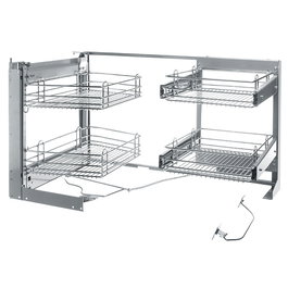 VIBO Evona Bastidor Extraíble con Cestos Cromados para Módulo de 900mm Mano Derecha