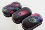 DKD Home Decor Estuche Lentillas Peacock Negro Multicolor 5.7 x 3 x 9.6 cm (12 Unidades)