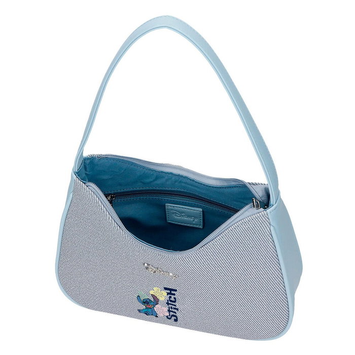 JOUMMA BAGS Bandolera Disney Tiki Stitch Denim - Bolso Bandolera de PU, 13x24x6 cm