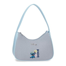 JOUMMA BAGS Bandolera Disney Tiki Stitch Denim - Bolso Bandolera de PU, 13x24x6 cm