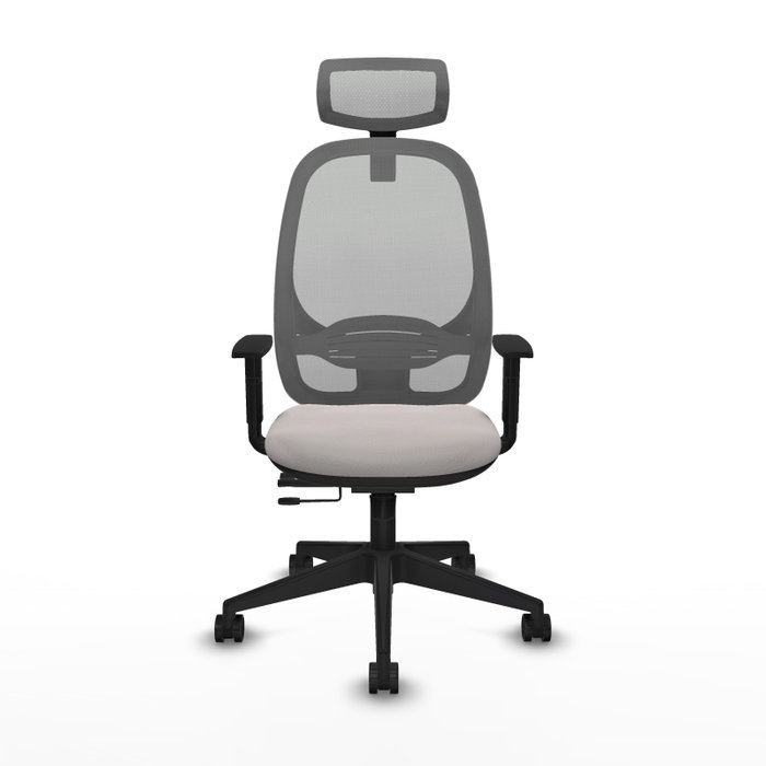 PIQUERAS Y CRESPO Silla de oficina Cilanco con mecanismo Sincro/Traslack Blanco y Gris