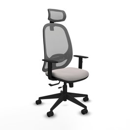 PIQUERAS Y CRESPO Silla de oficina Cilanco con mecanismo Sincro/Traslack Blanco y Gris
