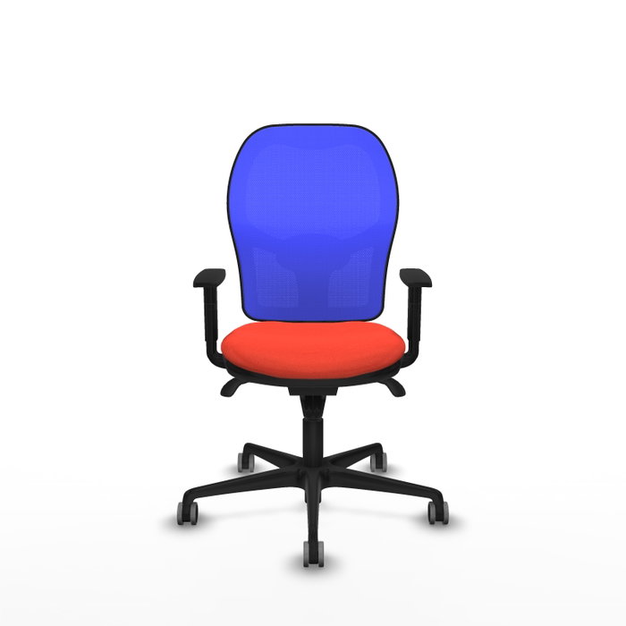 PIQUERAS Y CRESPO Silla de oficina Jorquera con mecanismo Sincro, Naranja y Azul