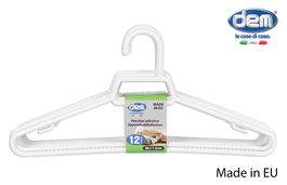 Inde Set 12 Perchas de Plástico 38 cm x 17.5 cm (16 Cajas)