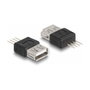 DeLOCK Adaptador USB 2.0 Tipo-A hembra a 4 pin 66653