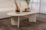 Nordure Mesa de Café Mármol Travertino 119x60x40 cm Elegante Sofisticada Lujosa