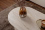 Nordure Mesa de Café Mármol Travertino 119x60x40 cm Elegante Sofisticada Lujosa