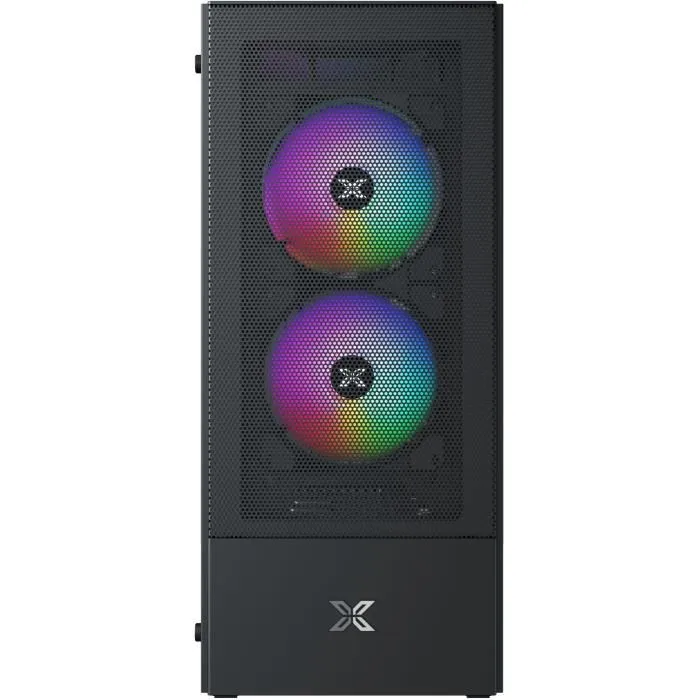 XIGMATEK Caja PC HERO II Air 3F Negra ATX/Micro ATX Media Torre SIN Fuente XIG4711409541655 Malla 3x120mm FRGB USB 3.0/2.0