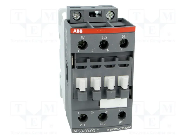 ABB AF Contactor 3-polar 38A 24÷60VAC/20÷60VDC ABB AF Contactor 3-polar 38A 24÷60VAC/20÷60VDC