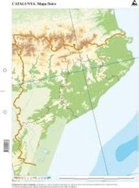 CUMIO Paquete de 50 mapas de Cataluña físicos mudos