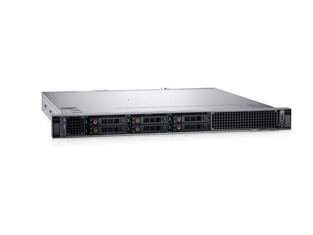 Dell PowerEdge R260 Servidor Rack 1U con Intel Xeon E-2414, 16 GB RAM DDR5 ECC, HDD SAS 1.2 TB, 6 Bahías 2.5", PERC H355, iDRAC9, Fuente 700W Titanium