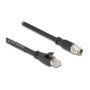 DeLOCK Cable de red M12 X-codificado 8 pines a RJ45 Cat.5e S/FTP 3 m negro