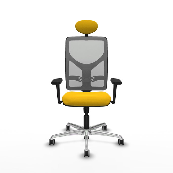 PIQUERAS Y CRESPO Silla de oficina Motilla con mecanismo Sincro, Amarillo y Gris PIQUERAS Y CRESPO Silla de oficina Motilla con mecanismo Sincro, Amarillo y Gris