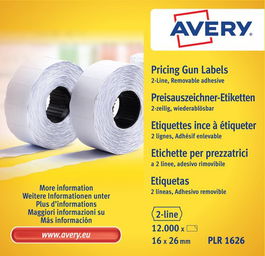 Etiquetas De Precios Avery Adh.Removible 26X16 Mm Blanco Rollo 1.200 Uds.