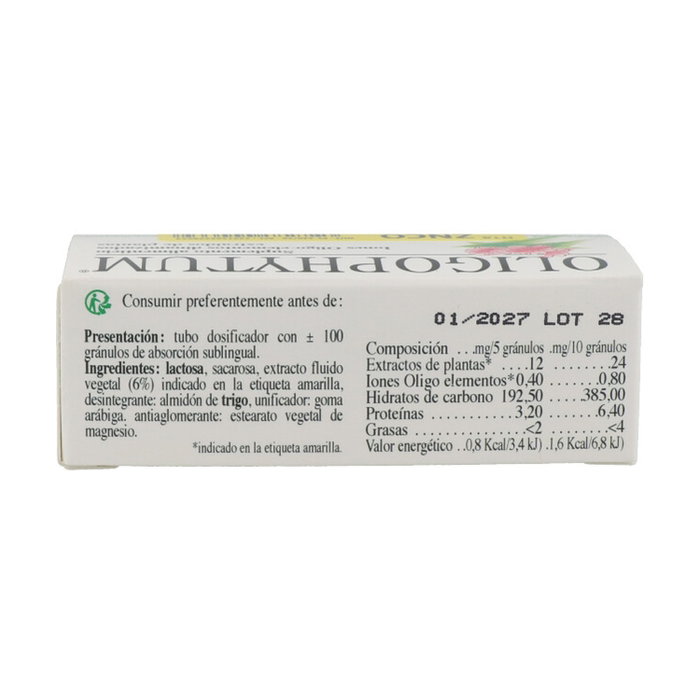 Holistica Oligophytum Zinc, Níquel, Cobalto (H18 ZNCO) 100 gránulos