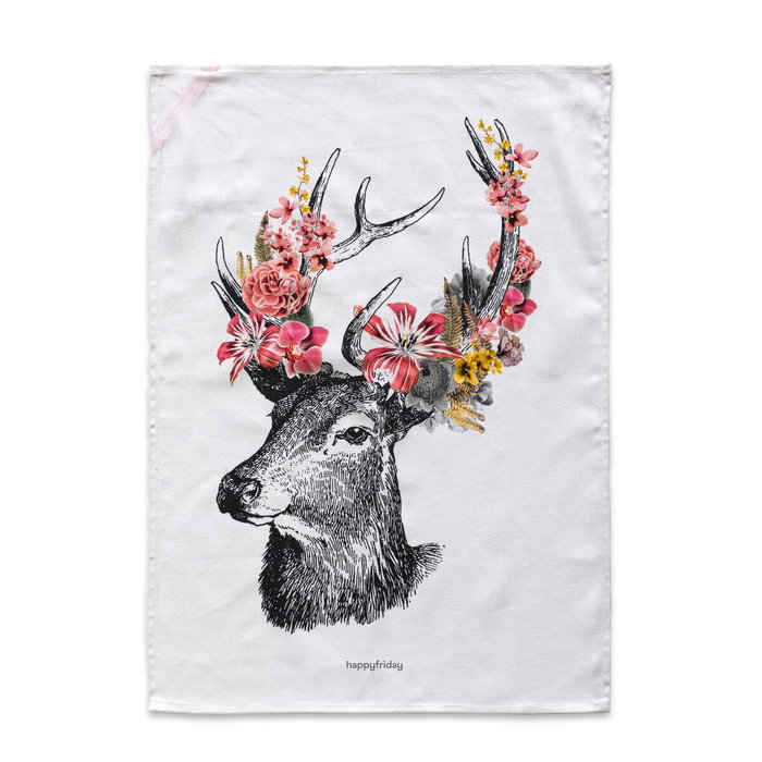 Paño de Cocina HappyFriday Reindeer Multicolor 70 x 50 cm (2 Unidades) Paño de Cocina HappyFriday Reindeer Multicolor 70 x 50 cm (2 Unidades)