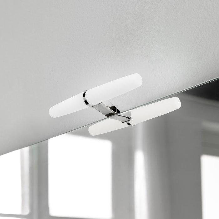 Emuca Foco LED Gemini Cromado Blanco Natural 4.000K IP44