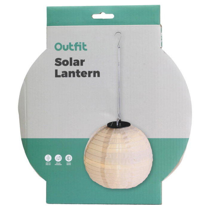 Outfit Farolillo Solar LED IP44 con Panel Solar, Altura Ajustable 24-50 cm, Diámetro 25 cm