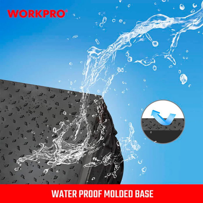 Workpro Bolsa de herramientas con cremallera y base impermeable, 42 x 24 x 25 cm