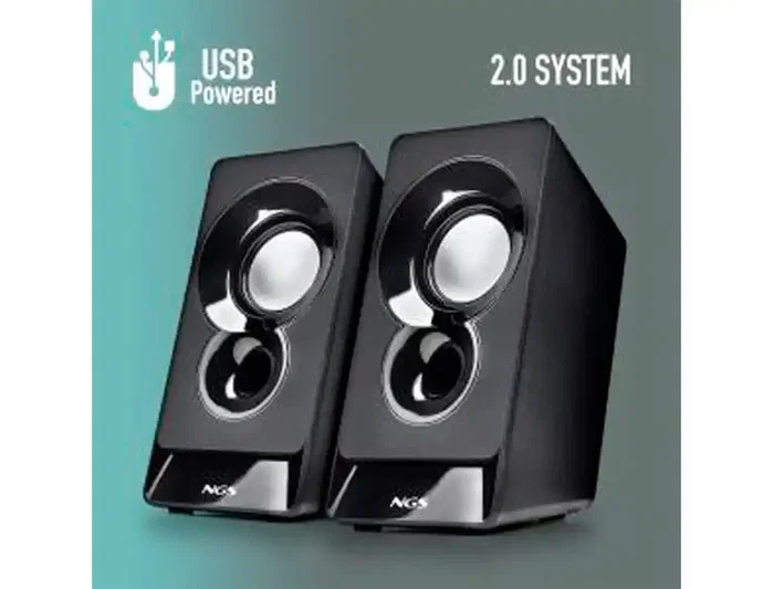 Ngs Altavoz sb10 para PC 12W Estéreo USB Entrada Jack 3,5 mm Color Negro