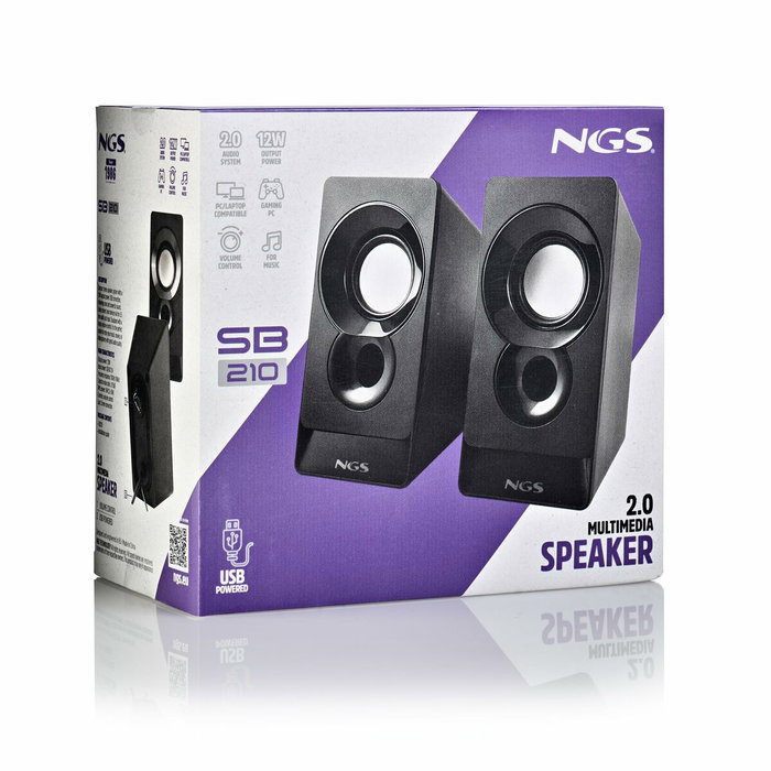 NGS SB210 Altavoces Multimedia 2.0 USB 12W Negro