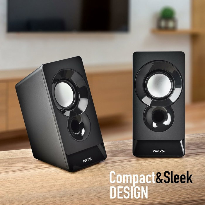NGS SB210 Altavoces Multimedia 2.0 USB 12W Negro