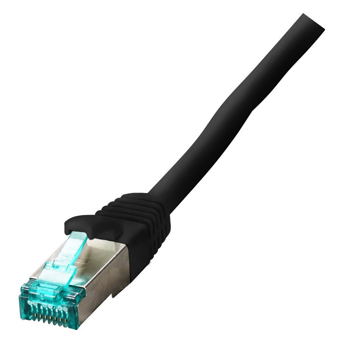 EFB Elektronik MK6001W.0,25B Patchkabel RJ45 Cat6a S/FTP 0,25m Negro con conector angular