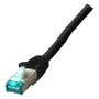 EFB Elektronik MK6001W.0,25B Patchkabel RJ45 Cat6a S/FTP 0,25m Negro con conector angular