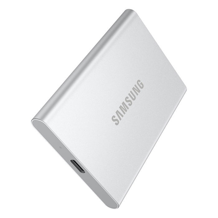 Samsung MU-PD2T0G/WW SSD Portable T7, 2 TB, USB-C 3.2 Gen 2 (1050 MB/s), Plata, Aluminio, Resistente a Caídas, Cifrado AES 256-bit Samsung MU-PD2T0G/WW SSD Portable T7, 2 TB, USB-C 3.2 Gen 2 (1050 MB/s), Plata, Aluminio, Resistente a Caídas, Cifrado AES 256-bit
