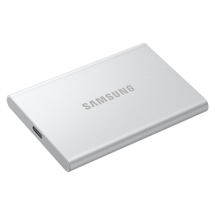 Samsung MU-PD2T0G/WW SSD Portable T7, 2 TB, USB-C 3.2 Gen 2 (1050 MB/s), Plata, Aluminio, Resistente a Caídas, Cifrado AES 256-bit Samsung MU-PD2T0G/WW SSD Portable T7, 2 TB, USB-C 3.2 Gen 2 (1050 MB/s), Plata, Aluminio, Resistente a Caídas, Cifrado AES 256-bit