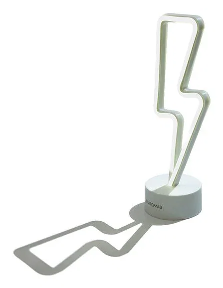 Muitomas Bolt Lámpara de Mesa LED Multicolor Neón con Control Remoto