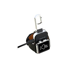 Terratec Charge Air Key Cargador Inalámbrico para Reloj Inteligente, 950 mAh, MicroUSB, 2W, Color Negro y Plata