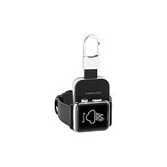 Terratec Charge Air Key Cargador Inalámbrico para Reloj Inteligente, 950 mAh, MicroUSB, 2W, Color Negro y Plata