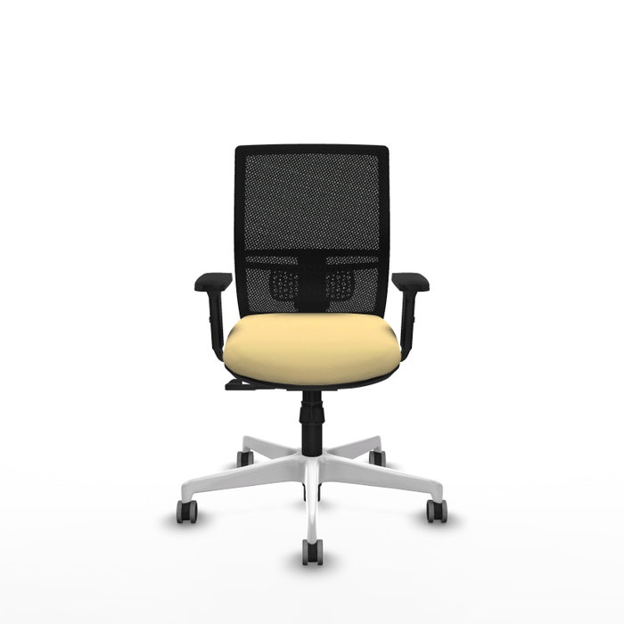 PIQUERAS Y CRESPO Silla de oficina Yunquera con mecanismo Sincro, Crema y Negro PIQUERAS Y CRESPO Silla de oficina Yunquera con mecanismo Sincro, Crema y Negro