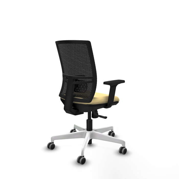 PIQUERAS Y CRESPO Silla de oficina Yunquera con mecanismo Sincro, Crema y Negro PIQUERAS Y CRESPO Silla de oficina Yunquera con mecanismo Sincro, Crema y Negro