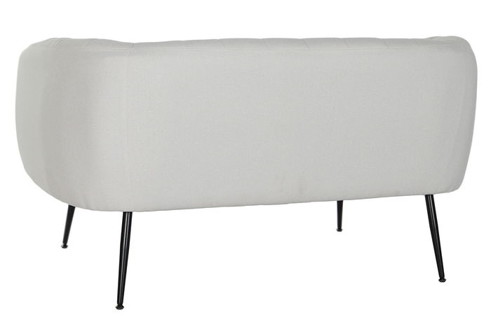 DKD Home Decor Sofá Scandi Greige Negro 129 x 75 x 73 cm