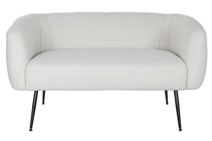 DKD Home Decor Sofá Scandi Greige Negro 129 x 75 x 73 cm