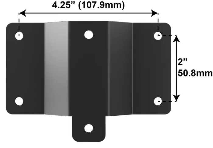 IsoAcoustics V120 Adaptador 107x50 Acero para Montaje en Techo/Pared