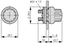 EATON ELECTRIC Interruptor rotativo RMQ-Titan de 2 posiciones, negro
