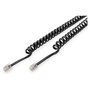Digitus UAE Cable Modulo Espiral de 2 m, RJ10 a RJ10 Macho, Negro