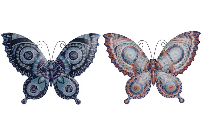 DKD Home Decor Decoración de Pared Metal Mariposa Surtido 2 Unidades DKD Home Decor Decoración de Pared Metal Mariposa Surtido 2 Unidades